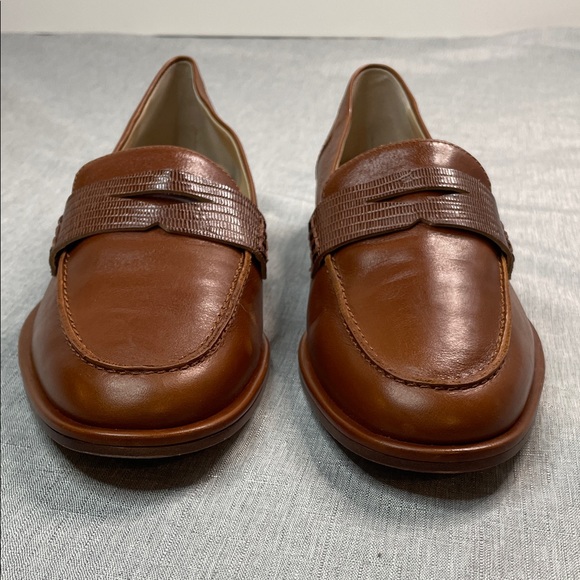 J McLaughlin Brown Leather Flats Loafers Women’s Size 7 Concetta Classic Style - Picture 3 of 16